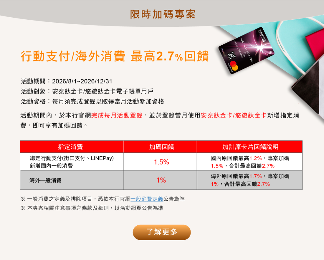 限時加碼專案